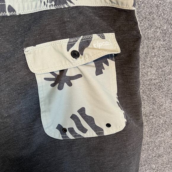 Rip Curl Swim Trunks Mens 38 Gray Lazy Days Board Shorts Surf Swim Lightweight - Picture 8 of 8